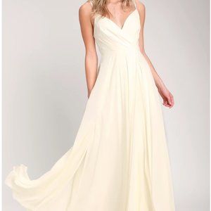 Lulus All About Love Maxi Wedding Elopement Dress